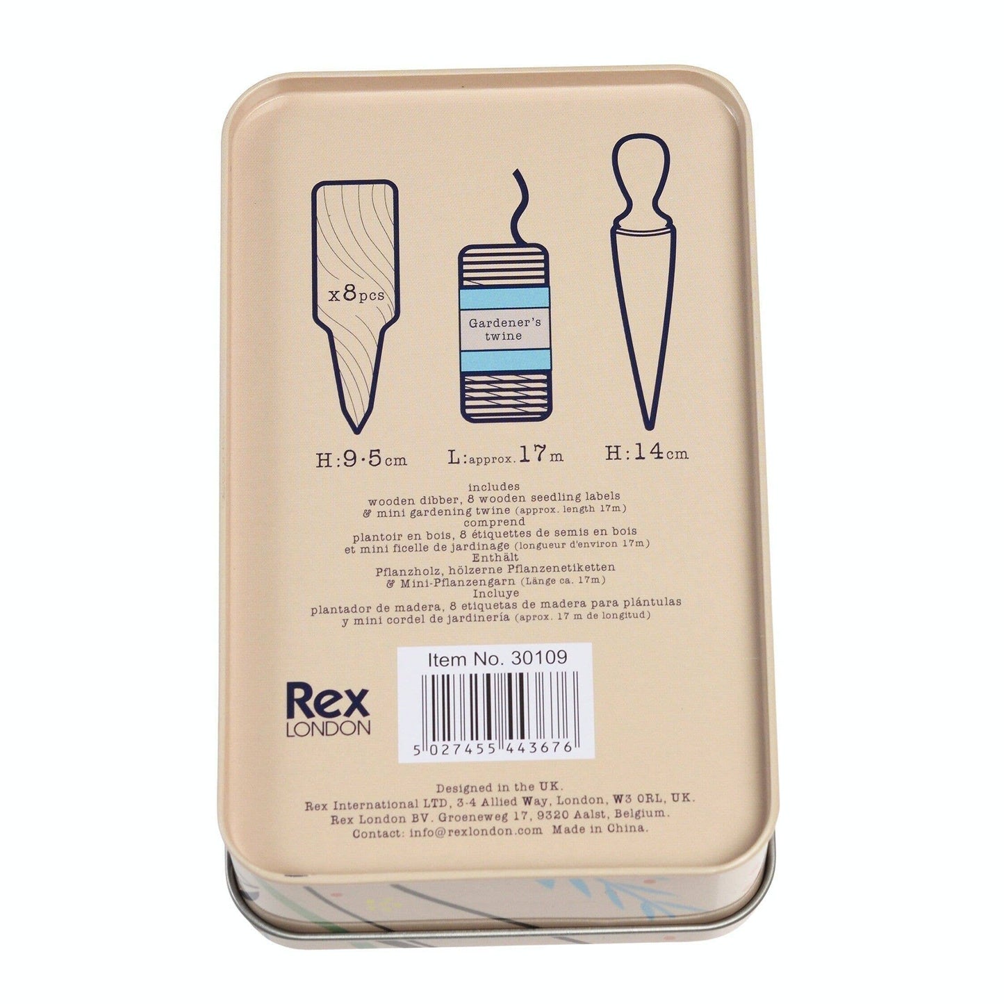 Gardener's Tools And Twine in a Tin - Your Garden