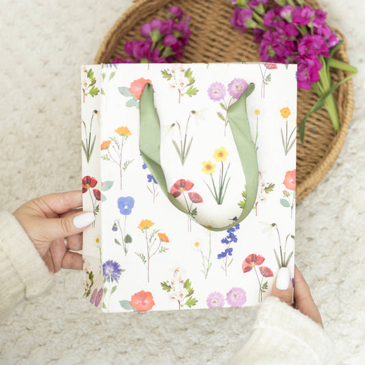 23cm Medium Wildflower Floral Gift Bag