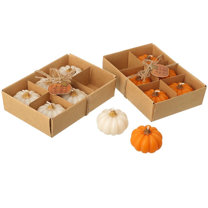 Autumn-PUMPKIN CANDLES 2SETS MIX