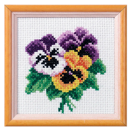 Cross Stitch Kit: Pansy