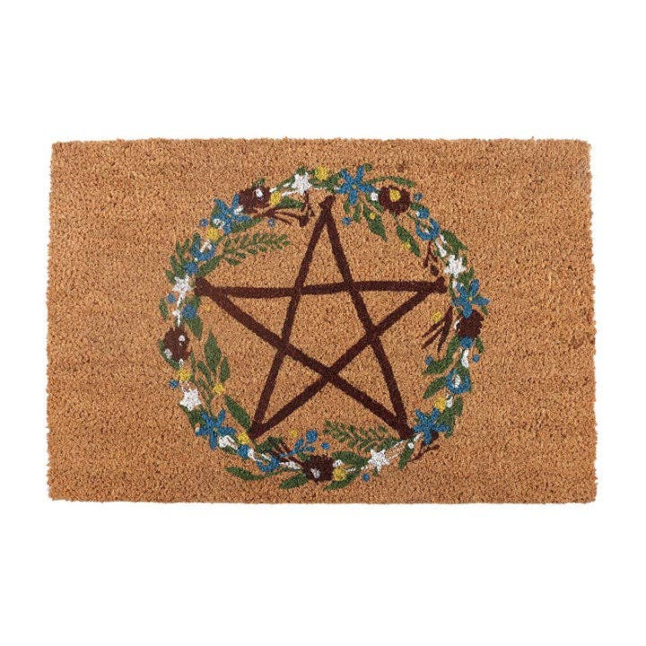 Natural Winter Solstice Wreath Doormat