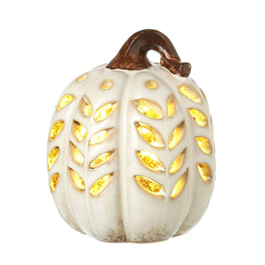 Autumn -TALL CREAM CUT OUT LIGHT-UP PUMPKIN
