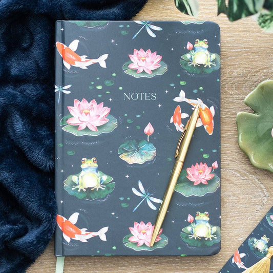 Lily Pad Pond Print A5 Notebook