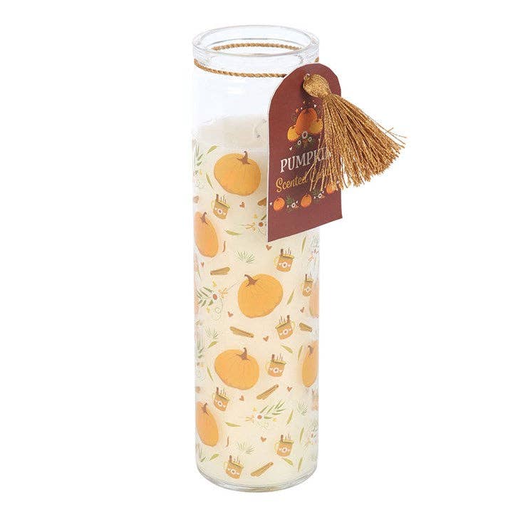 Autumn Pumpkin Print Tube Candle