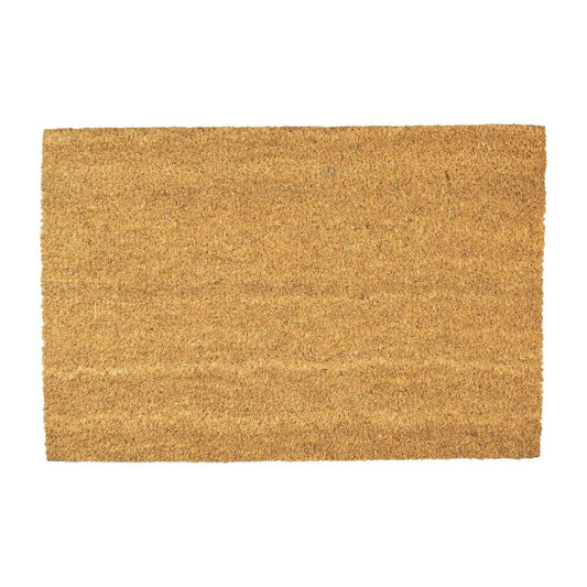 Nicola Spring Non-Slip Coir Door Mat - 60x40cm - Plain